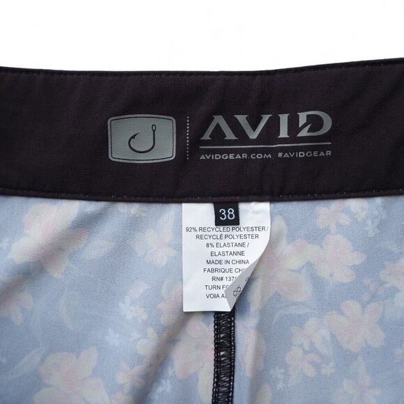 AVID Gear Quick-Dry Fish & Floral Print Outdoor Board Shorts Black / Yellow Men' - Picture 3 of 4